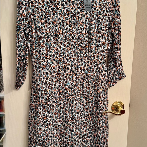 NWT LOFT Multicolor Floral Long Sleeve Dress - Picture 2 of 7